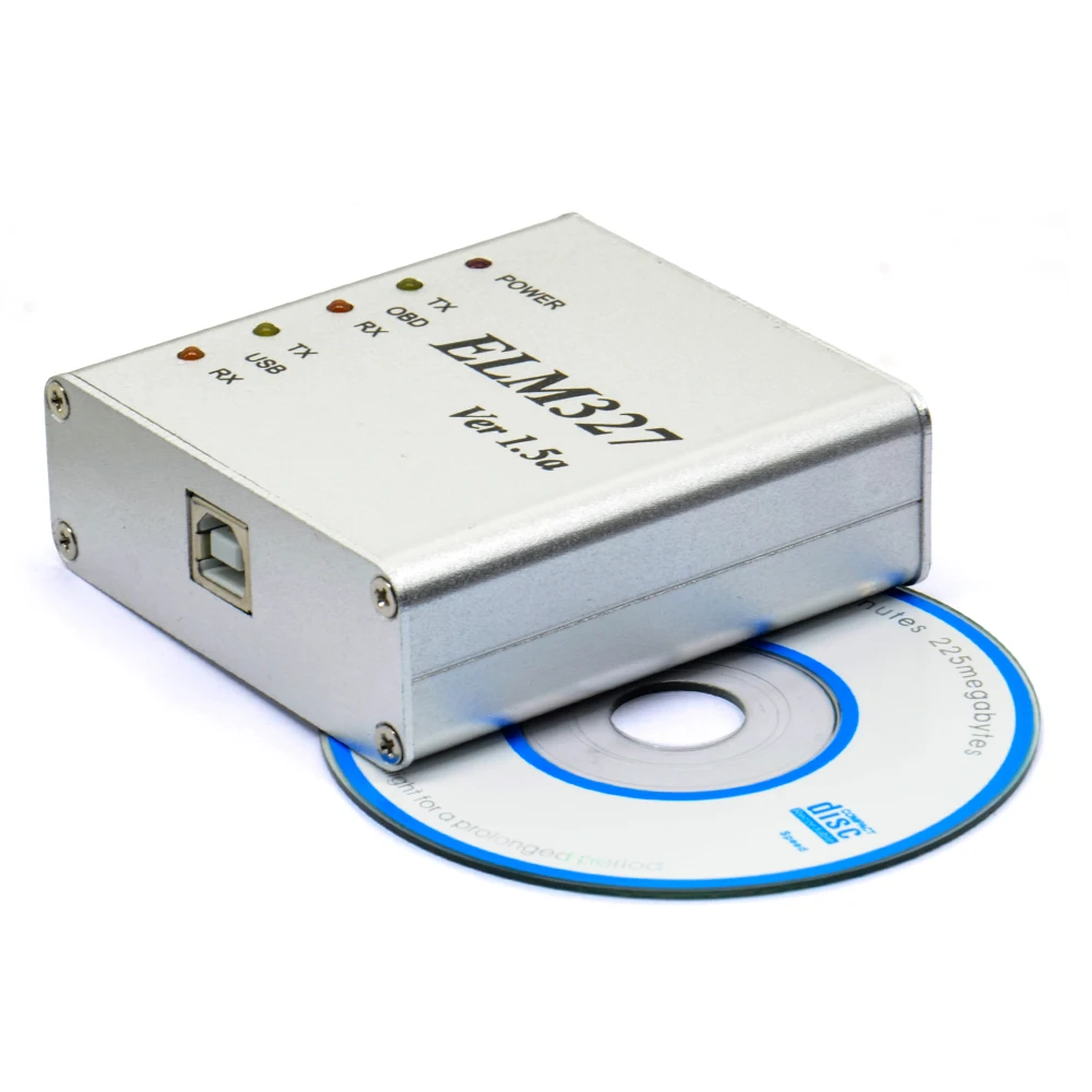 Автомобильный диагностический сканер ELM327 V1.5/V1.5a OBD2 металлический инструмент для