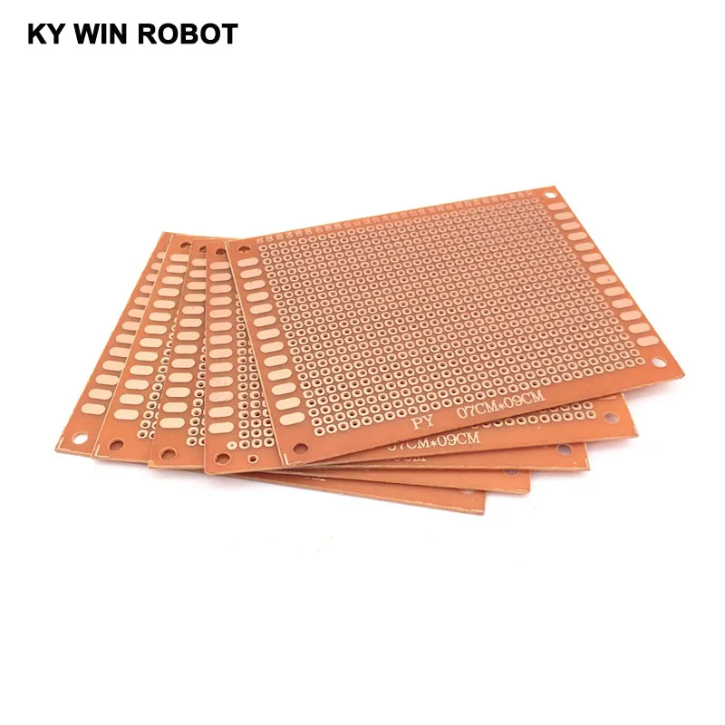 5PCS / LOT DIY paper prototype printed circuit board universal testing matrix circuit board 7 * 9 cm pcb board 4x6 cm universal printed circuit board 4 6 single side prototype pcb plate 40 60mm for arduino experiment copper board