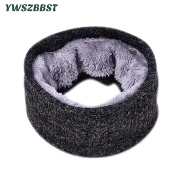 

New Autumn Winter Women Crochet Scarf Ring Men Winter Scarves Plus Velvet Wool Scarf Collar Adult Knitted Neck Scarf Unisex