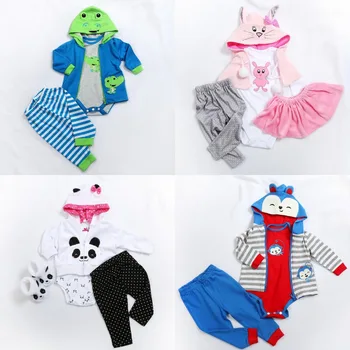 

For NPK Reborn Baby Doll Clothes Fashion Style fit 45-48/55-60cm Silicone Reborn baby doll DIY bebes reborn boy girl dolls gift