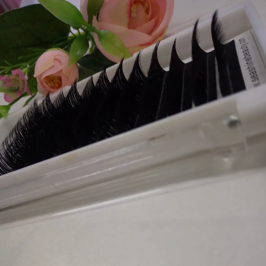 Online L Curl Individu Lashes Ekstensi Bulu Mata Sutra Individu Panjang Alami Bulu Mata Sintetis Rambut