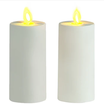 

Ksperway Real Wax Real Flame-Effect LED Flameless Votive Candle with Moving Wick Free Timer and Remote 2*4.5inch 2pcs/set
