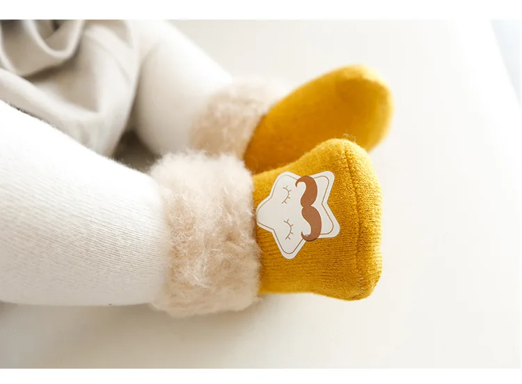3 пар/лот, зимние толстые детские махровые носки, теплые хлопковые милые носки для новорожденных мальчиков и девочек