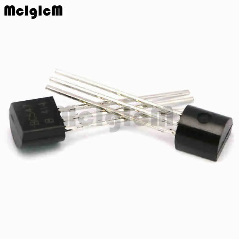 

MCIGICM 100pcs BC547 in-line triode transistor TO-92 0.1A 45V NPN