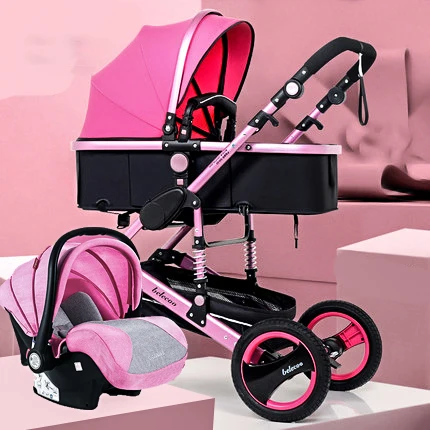  Free Ship Brand 2 in 1 high view baby stroller baby trolley 0-3 years pram can lie in shock baby tr