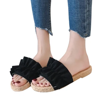 

Women Summer Sweet Comfortable Casual Non-slip Fungus Lace Wear-resistant Slippers Beach Sandals