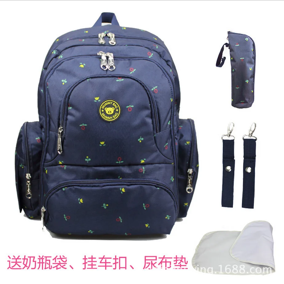 

New Fashion Shoulder Mummy Bag Multi-function Large Volume Flower Mother Bag  Dot Pattern Package Mummy Bag V-0358
