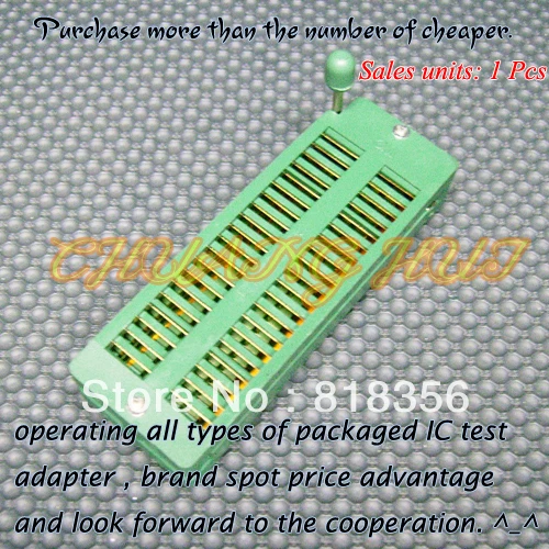 

IC TEST High-quality gold-plated 40 Pin Universal ZIF Socket for DIP IC MCU 40 PIN Pitch=2.54mm 240-6182 IC Socket