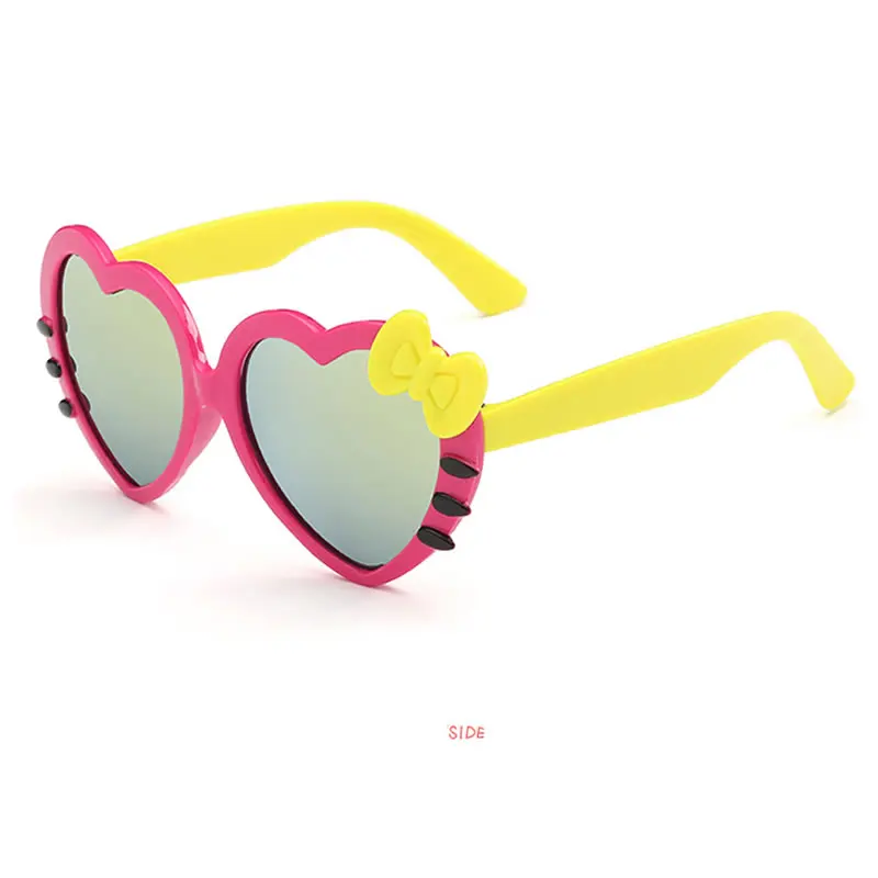 Aliensoce детские очки, «любящее сердце» для девочек, солнцезащитные очки, летние, UV400 Пластик Детские солнечные очки для девочек