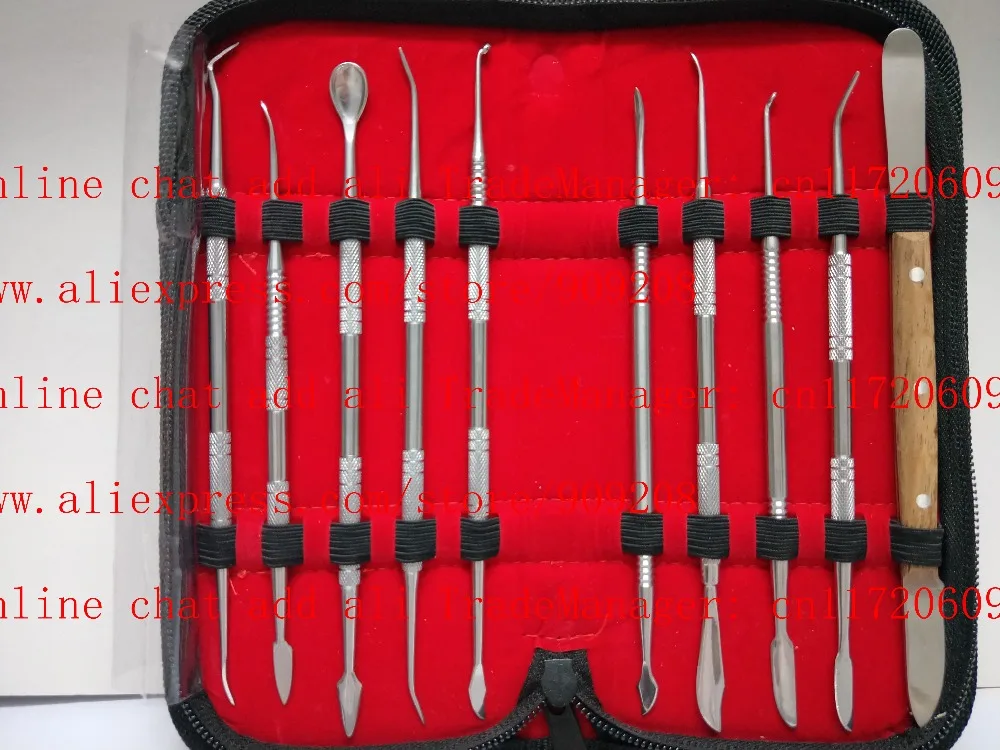 Dental dentistry laboratory material full wax carving knife kit include