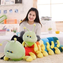 2017 New Style 80 110cm Large Size doll Cartoon caterpillar plush Toys Green caterpillar Cloth doll