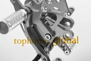 

For Kawasaki NINJA ZX6R 2009 - 2013 Dark Grey CNC Rearsets Foot Pegs Rear Set motorcycle foot pegs 2010 2011 2012