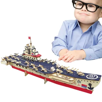 

Diy Wood Assembling Toys Wooden Model 3D Puzzle Educational Toys for Children Warship Model Children Adult Gifts