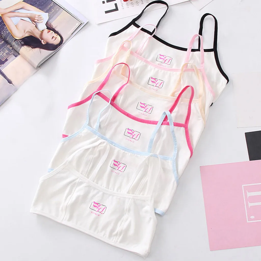 

Kids Girls Underwear Printing Bra Vest Children Underclothes Undies Clothes 6 color High cost performance high quality Durable
