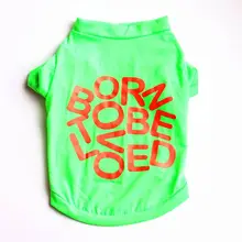 Горячая весна осень собака футболка хлопок с буквенным принтом щенок Повседневная футболка одежда для домашних животных PLD