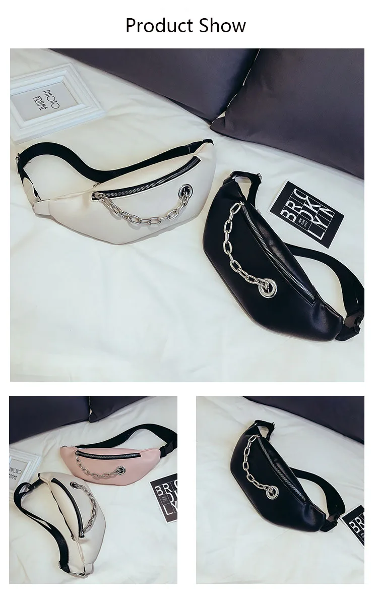 QIUYIN женский кошелек поясная сумка на талию сумка для денег известный бренд поясные сумки для женщин модная цепочка из искусственной кожи