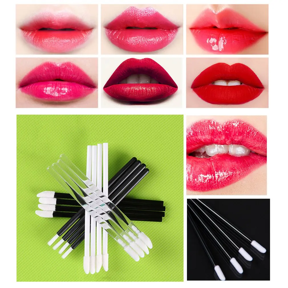 

1 Set Disposable Lip Brushes Lipstick Make Up Brushes Cleaning Eyelash Makeup Brush Cosmetics Applicator for Women