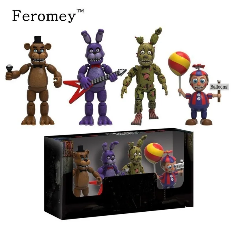 Новое поступление Five Night At Freddy's FNAF фигурки куклы игрушки Фокси Фредди FNAF ПВХ Фигурки игрушки для детей 5 см - Цвет: with box