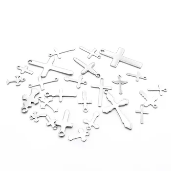 

Stainless Steel Cross Pendant Charm Bracelet Extender Charms Findings for DIY Jewelry Making Accessories Bulk Wholesale