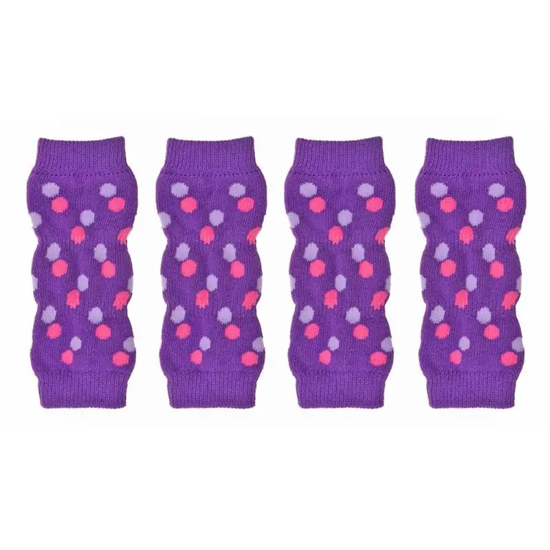 Анти-мочевые ноги Тедди носки защита суставов домашние носки для собак щенков длинные носки Зимний теплый костюм аксессуары для собак - Цвет: Фиолетовый