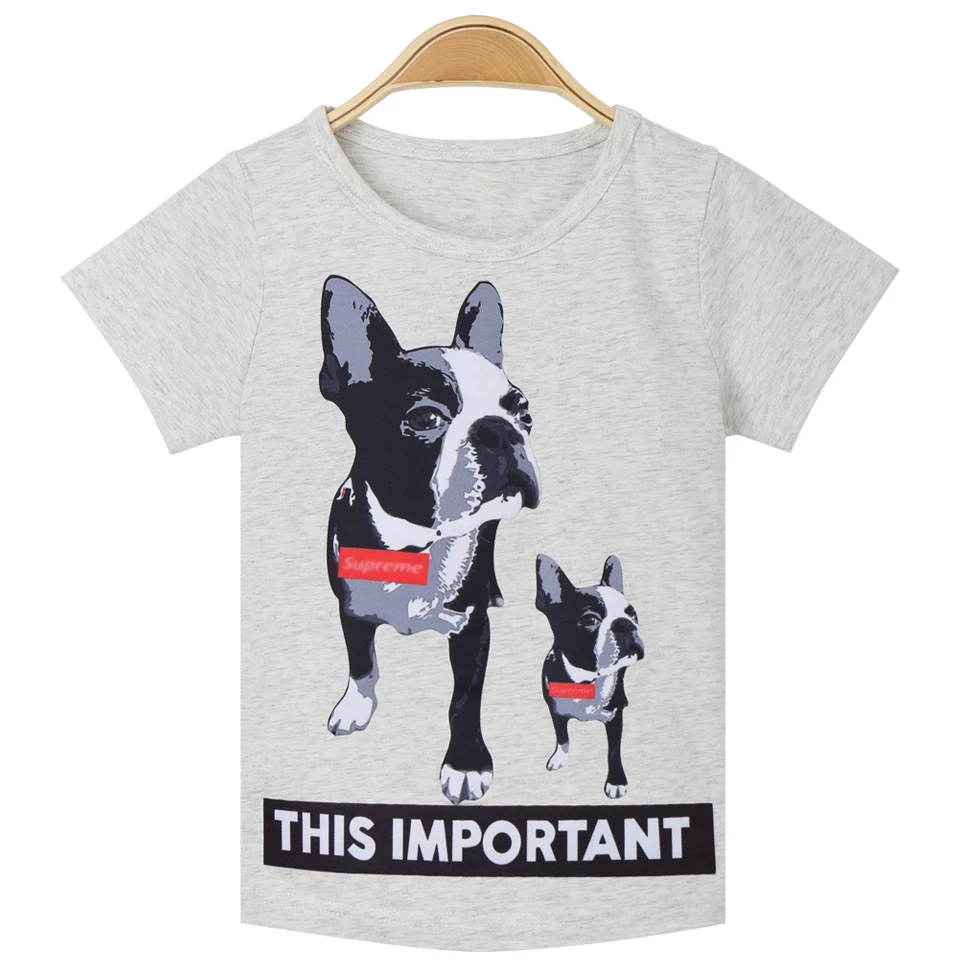 

Boys T Shirt Short Sleeve Girls T Shirts Animal Pattern O-neck Tops Kids T-shirts For Children Cotton Tees Summer 2018 MF8400