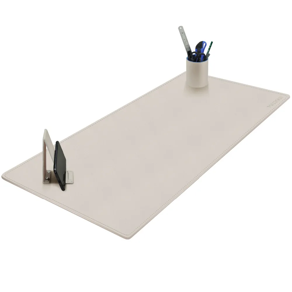 

Maidern Desk Pad Blotter,100x40cm Large Office Writing Desk Computer Leather Mat Mousepad with Pen Holder and Cell Phone Stand