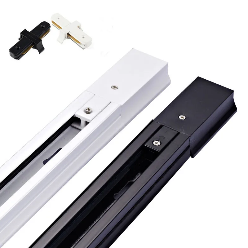 2pcs/lot 2-Wire Thick Aluminum 0.5M LED track rail Track light rail with connectors Universal rails track lighting fixtures