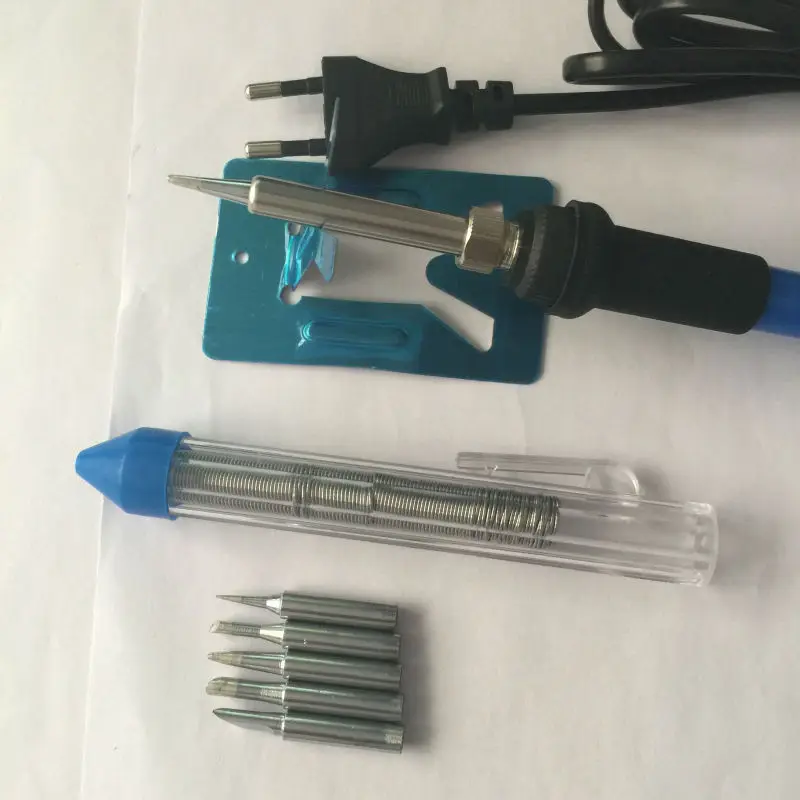 

Professional Electric Soldering Iron Electric Iron Tool Welding EU plug 60W 220V Temperature Adjustable Welding Repair Kit Set