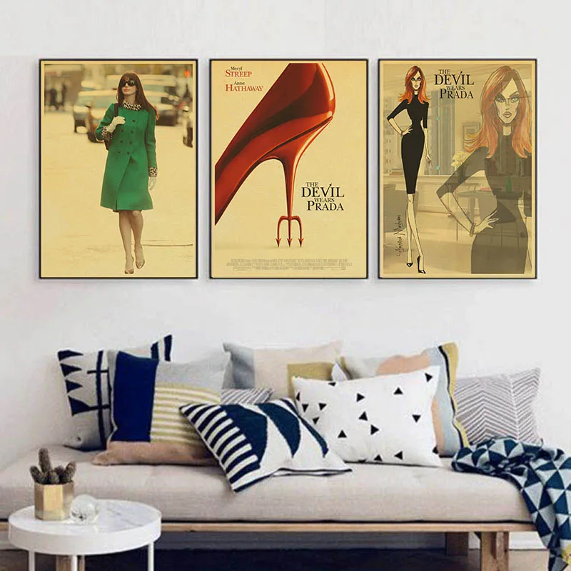 

The Devil Wears Prada Meryl Streep Anne Hathaway Vintage Paper Poster Wall Painting Home Decoration 42X30 CM 30X21 CM