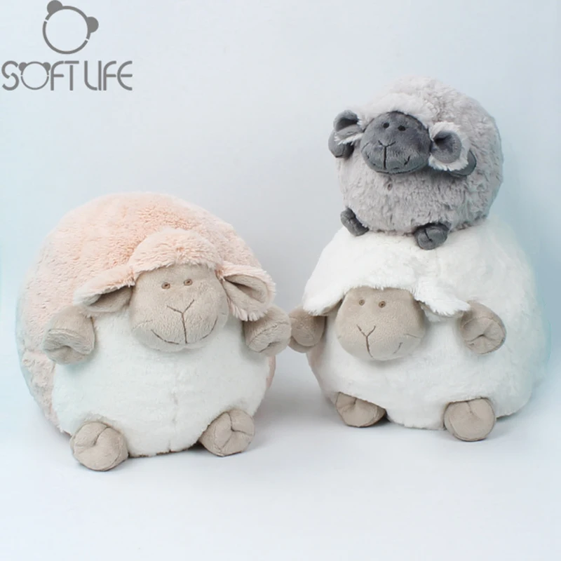 

Sweet Sheep Cartoon Plush Dolls Toys Kids Stuffed Animals Spherical Mimi Sheep Sit High 25cm/15cm Soft Toys Chouchou Dolls Toys