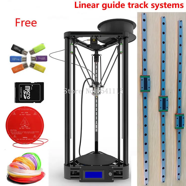 DIY Kit LCD 2004 kossel k800 Reprap Rostock Delta мини 3D принтер|3d printer|mini 3d printerkossel mini printer |