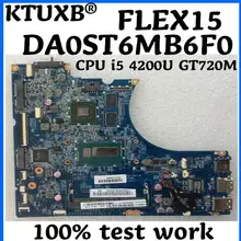 KTUXB DA0ST6MB6F0 подходит для lenovo FLEX 15 ноутбук материнская плата процессор i5 4200U GT720M 2G DDR3 тестовая работа