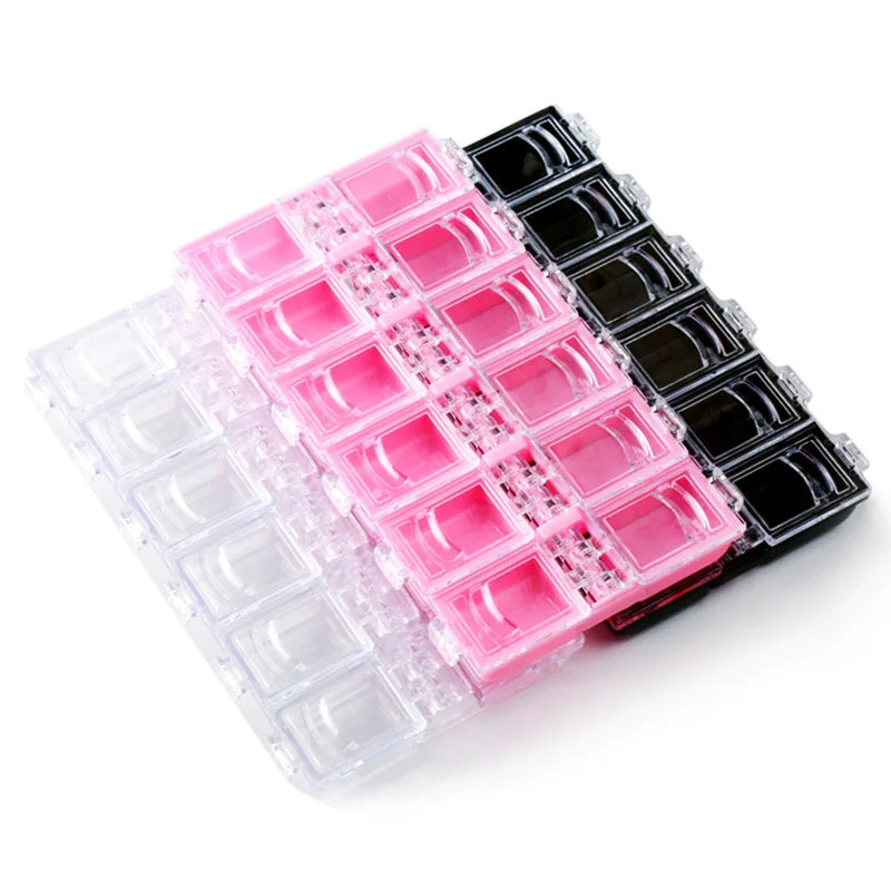 12 Grid Transparent Nail Jewelry Storage Box Rhinestone Organizer