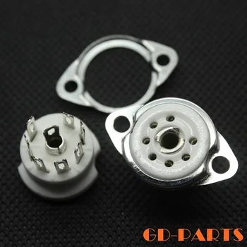 

10pcs/lot tube socket Small 7 pin ceramic tube sockets for 6J1 6J2 6J3 6J4 EAA91 6Z4 6X4