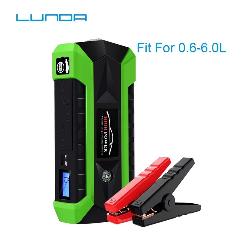 

LUNDA 68000 mWh Car Jump Starter for Petrol Car Battery Charger Emergency 60C Discharge Auto Starting High Power Pack Bank