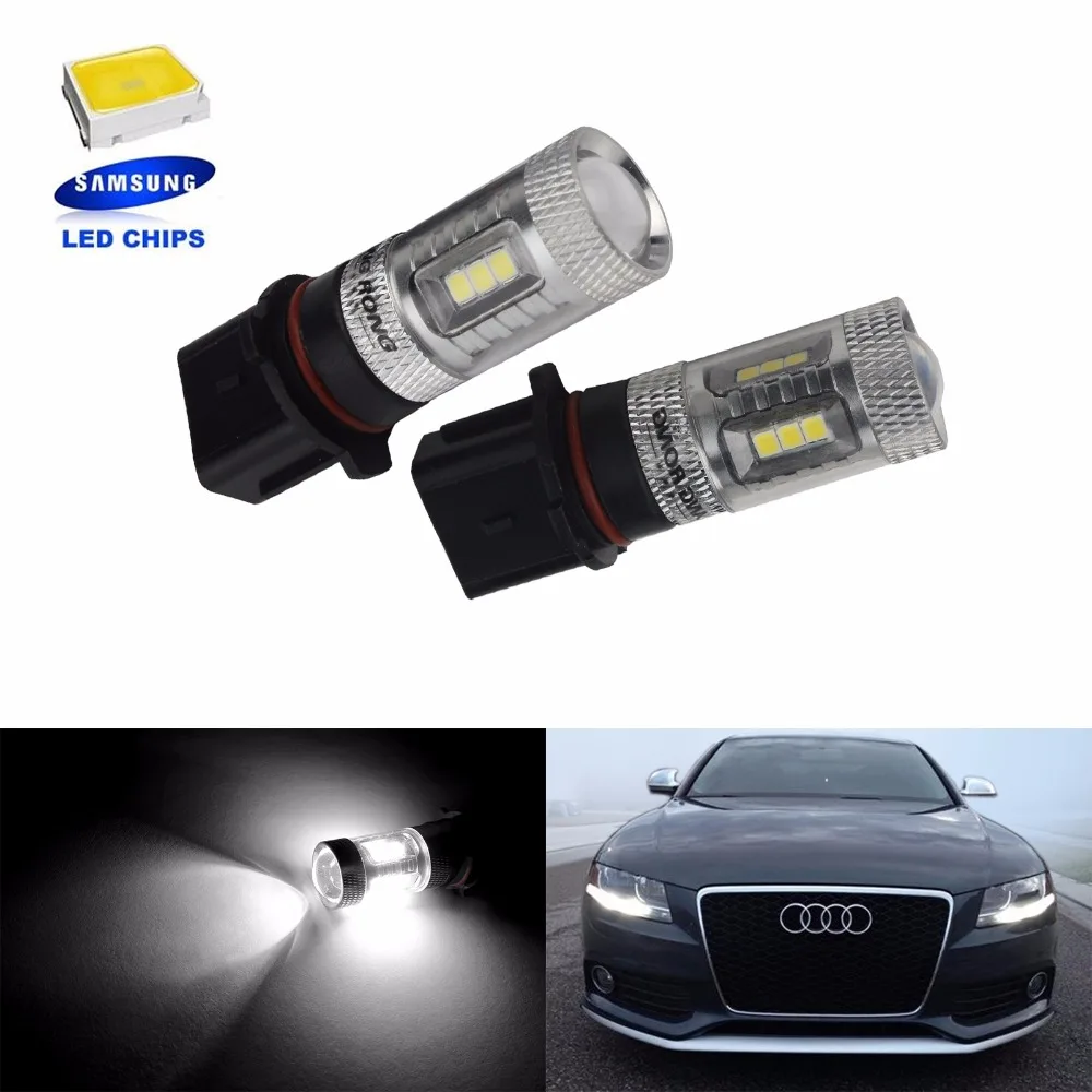 Ceny ANGRONG 2x P13W żarówka SAMSUNG 15W LED światło przeciwmgłowe i do jazdy dziennej dla Skoda Yeti 5L 508 dla Audi A4 B8 (CA219x2)