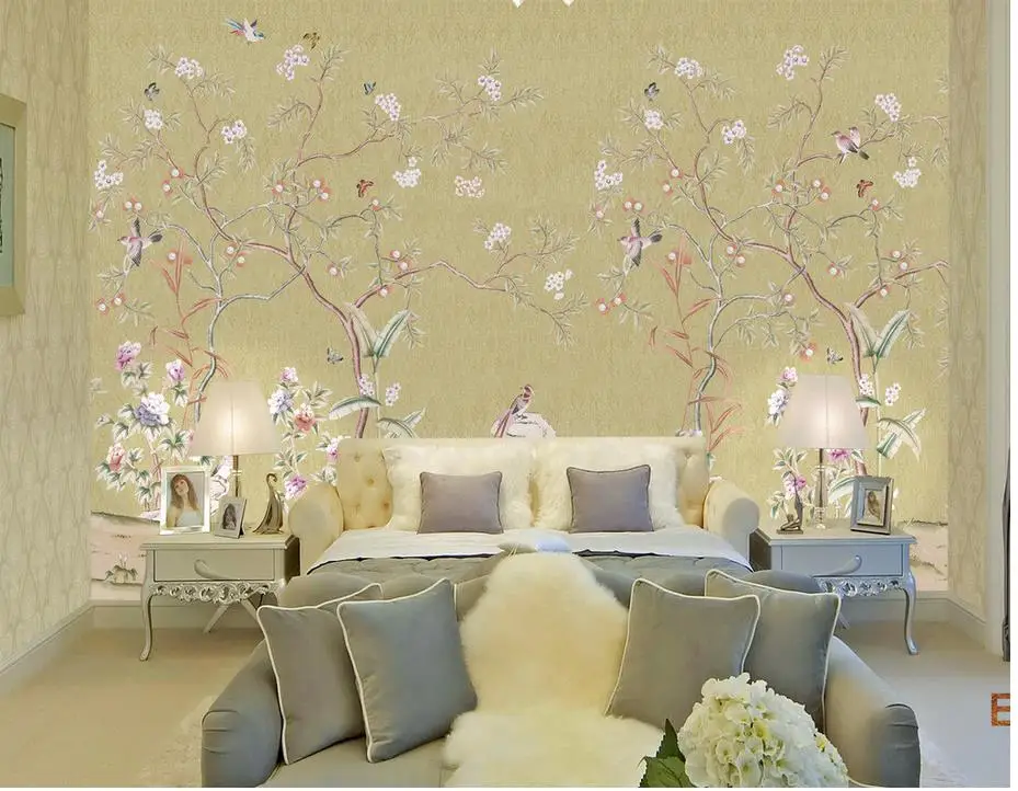 

3d murals wallpaper for living room Hand-painted flower Bird photo wall murals wallpaper wallpapers for living room