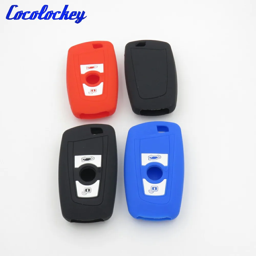 Cocolockey силиконовый чехол для ключа брелок 3 кнопки Подходит BMW 5 7 серии X1 X3 X4 X5 X6