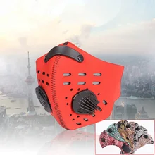 Анти-загрязнения активированный уголь велосипедная маска MTB дорожный велосипед половина лица маска Пылезащитная Велосипедная езда бег спортивная маска