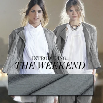 

High end elegant gray fashion fashion linen cloth shirt fabric cloth fabric summer