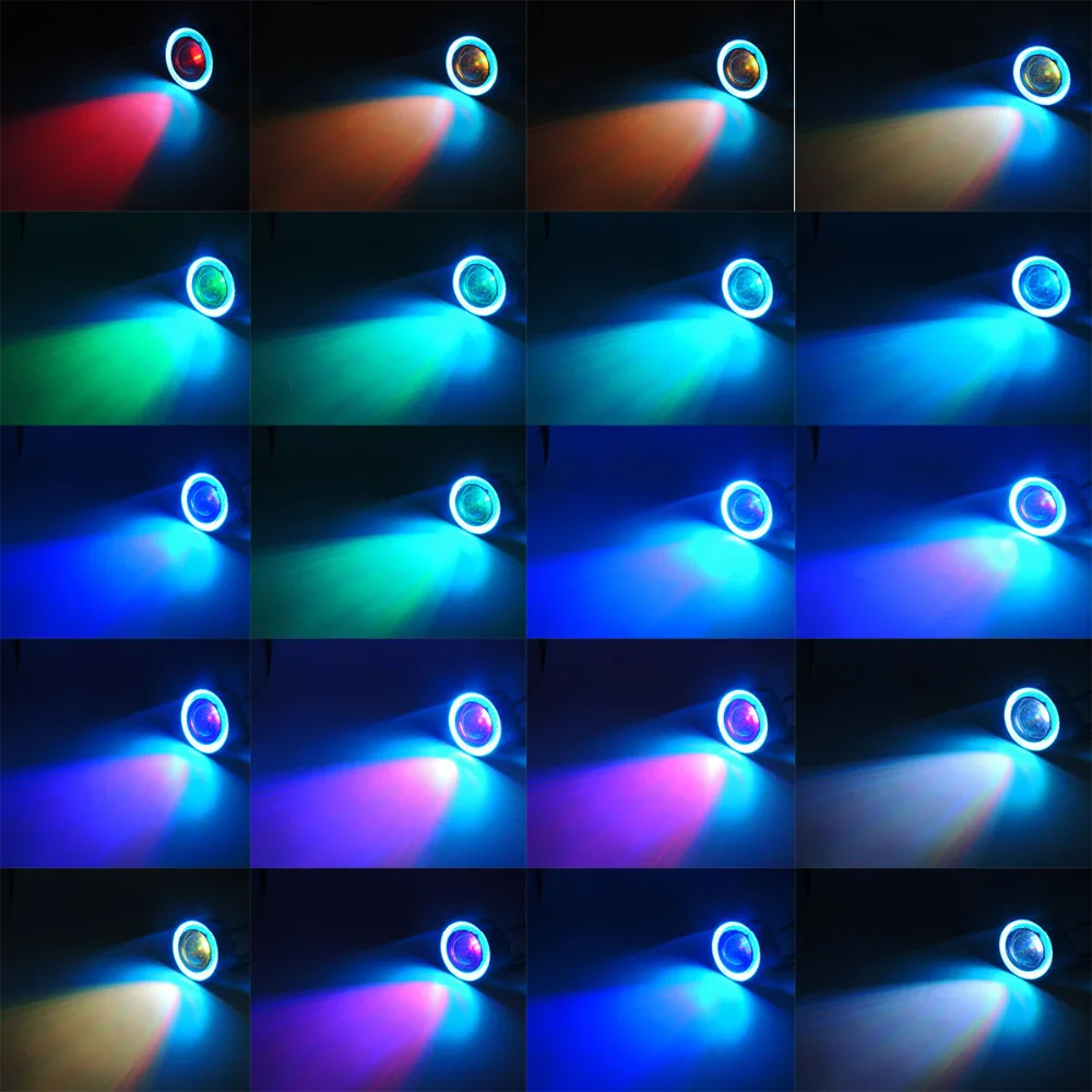2X 3 &quotдюймовый 76 мм 3200Lm RGB светодиодный COB проектор туман светильник с Ангельские