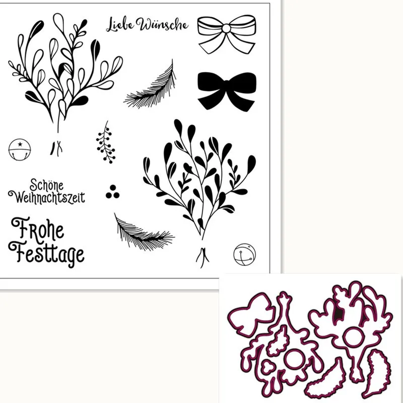 

German leaves Exquisite transparent silicone rubber stamps/handmade Christmas album for children decorative production
