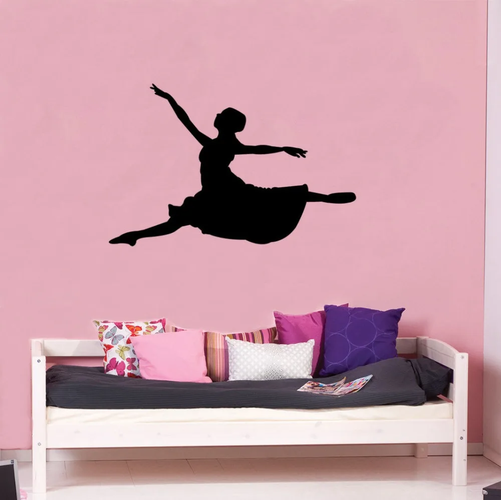 Танец силуэт настенные наклейки танцы студия стены Декор|dance room decorations|wall decorroom