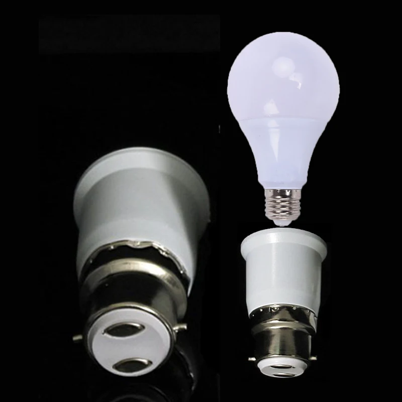 Converter B22 to E27 Base LED Light Lamp Bulb Fireproof Holder Adapter 220v 110v Socket Change