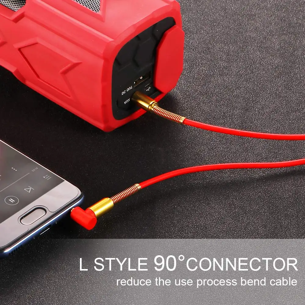 Автомобильный аудиокабель Aux 3 5 мм штекер HIFI Универсальный Стерео с углом 90
