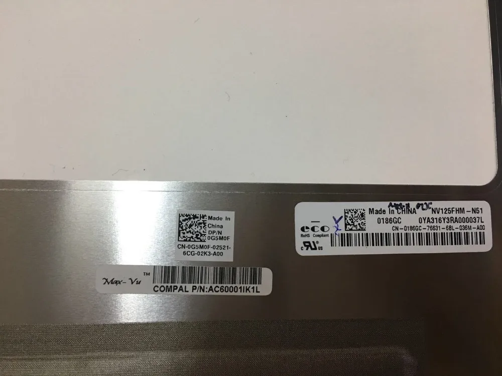 Для Dell широта 7280 12,5 FHD 1920x1080 lcd сенсорный экран в сборе с рамкой