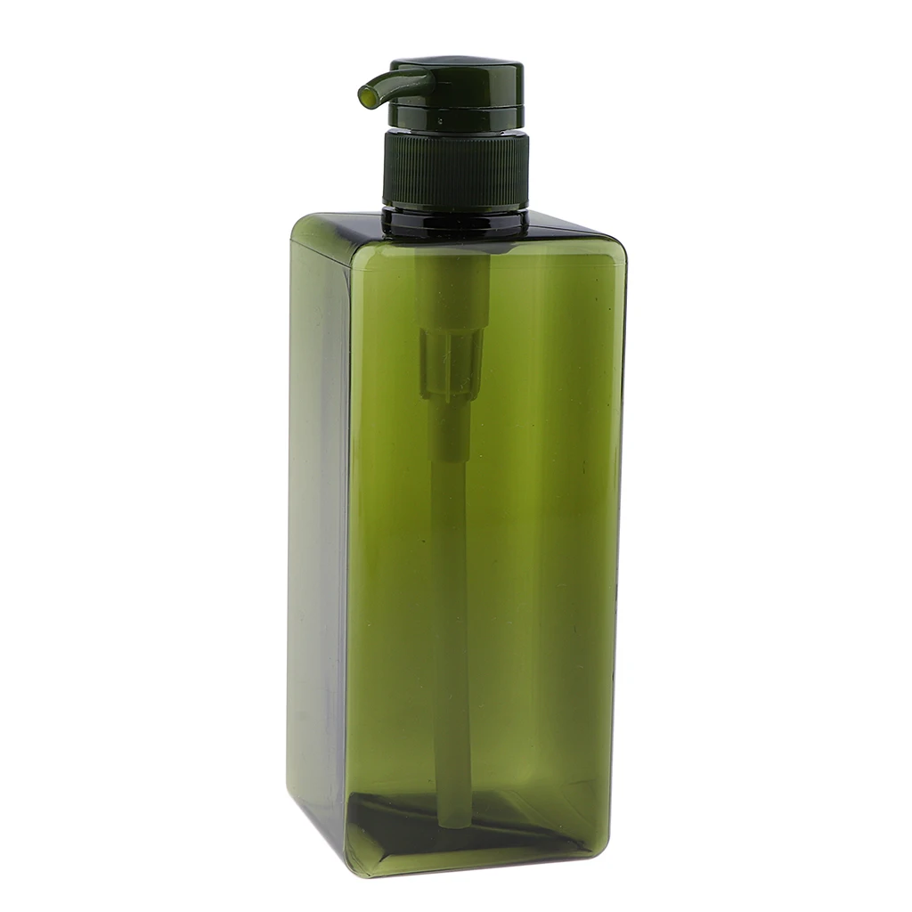 Квадратная 650 мл пустая бутылка с насосом пластиковая бутылка с насосом большой емкости контейнер для лосьонов шампуня жидкое мыло для тела кремы