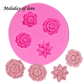

Clay flower molds in cake Silicone fondant mold cake decorating tools chocolate mould Sugarcraft cake stencil 1297