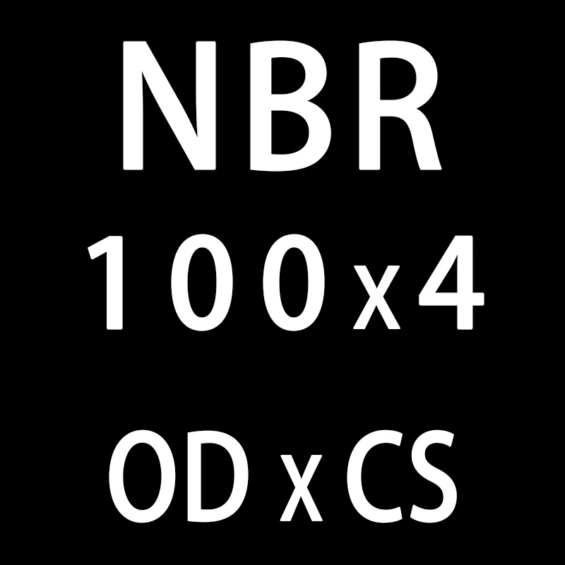 10 шт./лот резиновым кольцом NBR уплотнительное кольцо CS4mm OD52/55/60/65/70/75/80/85/90/95/100 мм нитрильная Резина уплотнительное кольцо уплотнительное кольца масла - Цвет: OD100mm