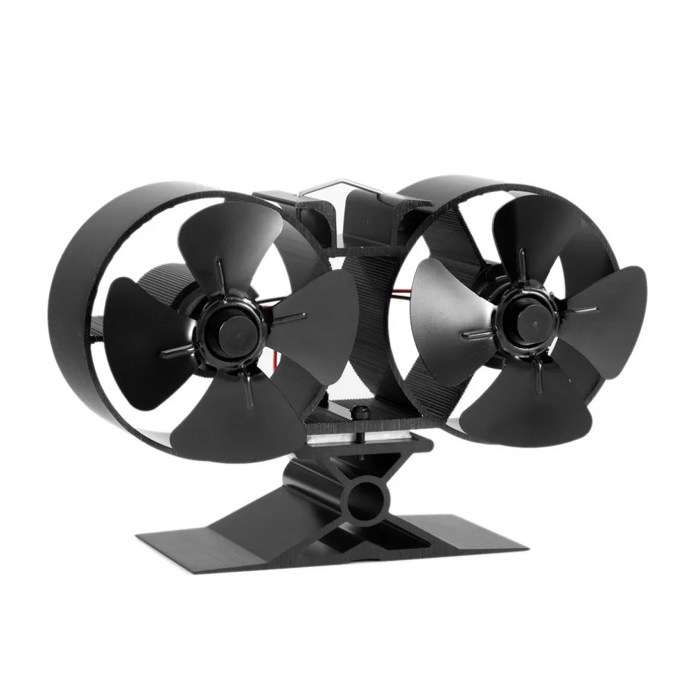 

New F260 4 Blades Double Heat Powered Stove Fans Fuel Power Saving Stove Fan Eco Friendly Fan For Home Kitchen Accessories
